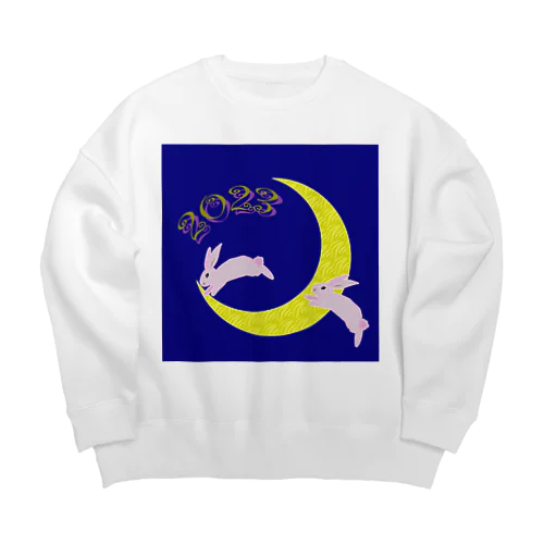 うさぎ年　2023　ピンク・ラビット Big Crew Neck Sweatshirt