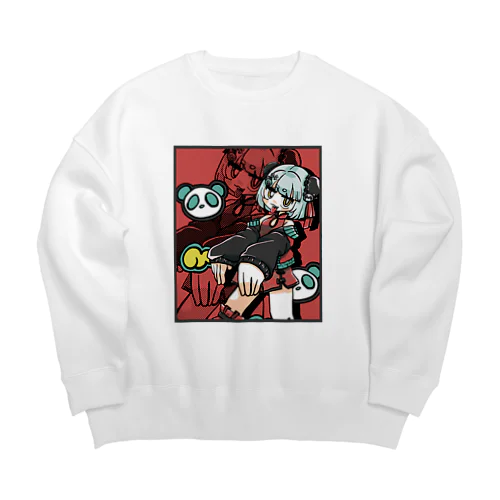 ウォーキングキョンシー（白） Big Crew Neck Sweatshirt