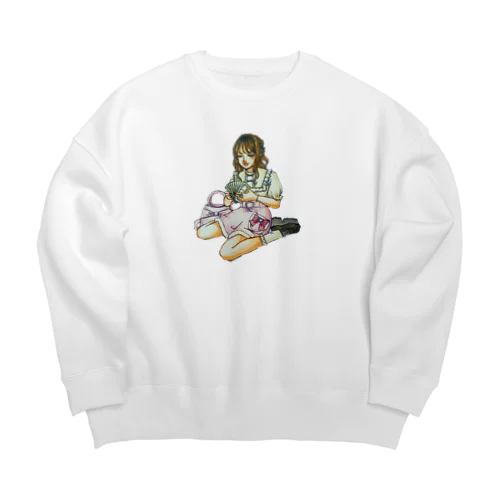 幸福な女 Big Crew Neck Sweatshirt