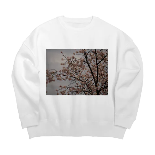 レトロSAKURA Big Crew Neck Sweatshirt