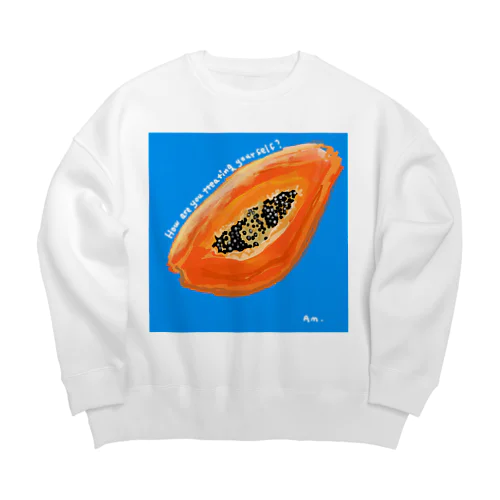 パパイヤ Big Crew Neck Sweatshirt