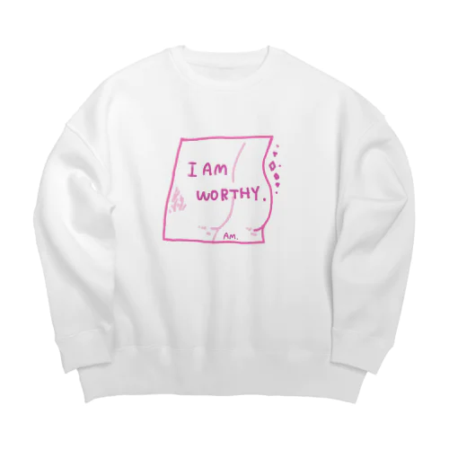 I am worthy  Big Crew Neck Sweatshirt