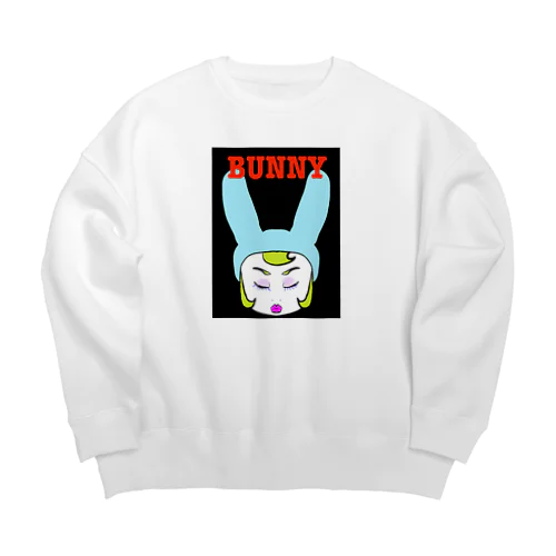 Bunny girl Big Crew Neck Sweatshirt