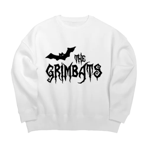 GRIMBATS logo-1 Black Big Crew Neck Sweatshirt