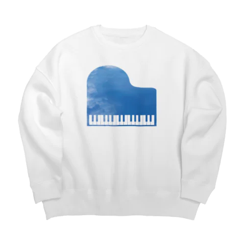 青空ピアノ Big Crew Neck Sweatshirt