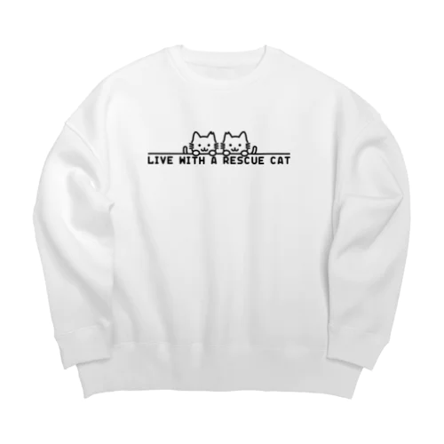 保護猫と共に暮らす Big Crew Neck Sweatshirt