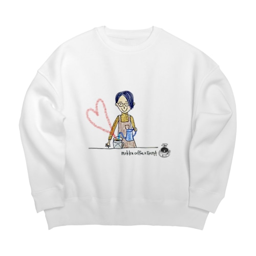 珈琲の店もっく×EMMAコラボアイテム Big Crew Neck Sweatshirt