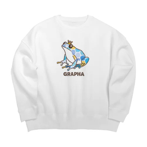 グラフロ/レトロ青/カエル Big Crew Neck Sweatshirt