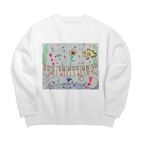 海の中のメロディ Big Crew Neck Sweatshirt