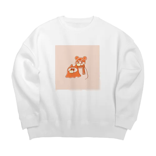 もぐもぐ肉まん Big Crew Neck Sweatshirt