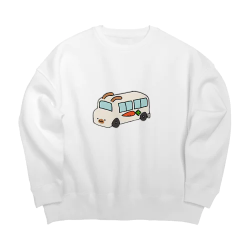 うさぎ幼稚園(白茶) Big Crew Neck Sweatshirt