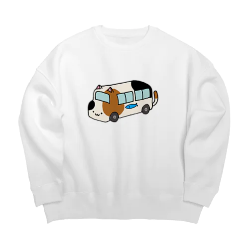 にゃんこ幼稚園(みけ) Big Crew Neck Sweatshirt