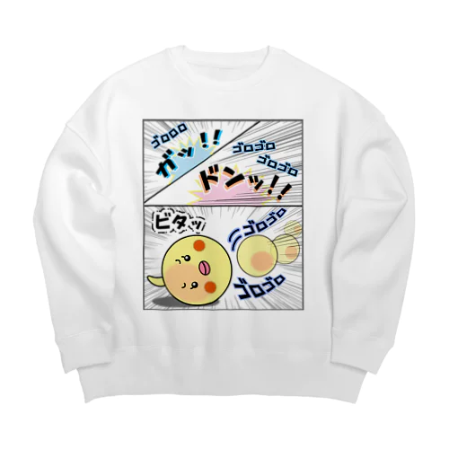 マヨ「ゴロゴロ」オノマトペ Big Crew Neck Sweatshirt