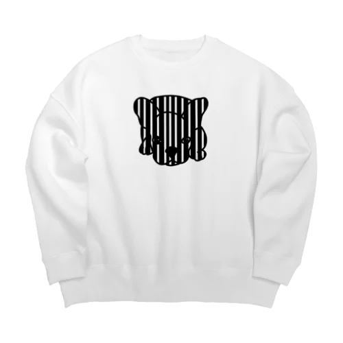 ストライプ犬 Big Crew Neck Sweatshirt