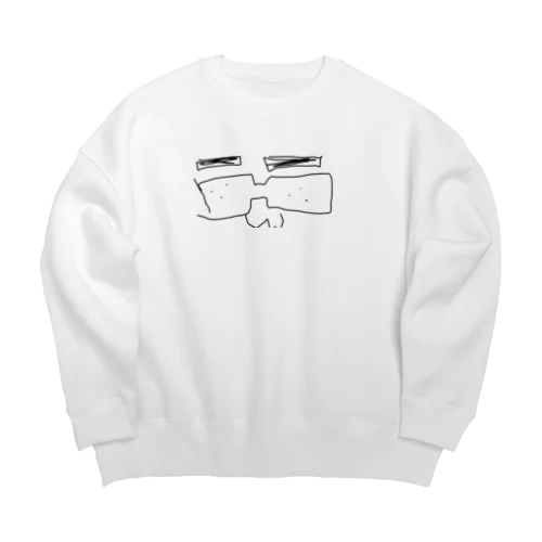 どこかのメガネさん👓 Big Crew Neck Sweatshirt