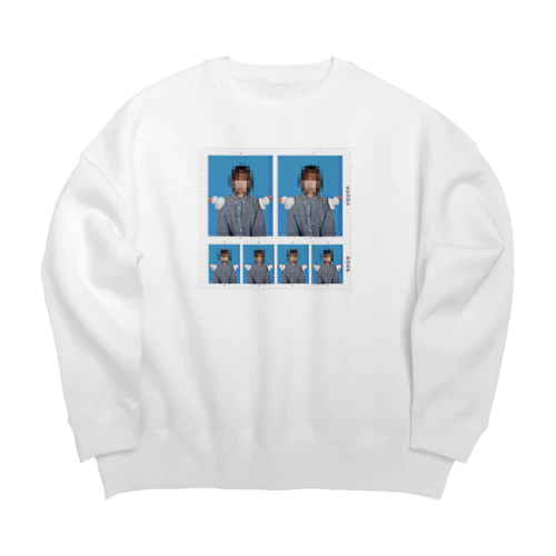 鏡餅肩パッド証明写真 Big Crew Neck Sweatshirt