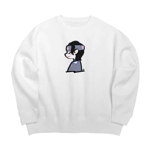 キツネ目さん／ムラサキヘアバンド Big Crew Neck Sweatshirt