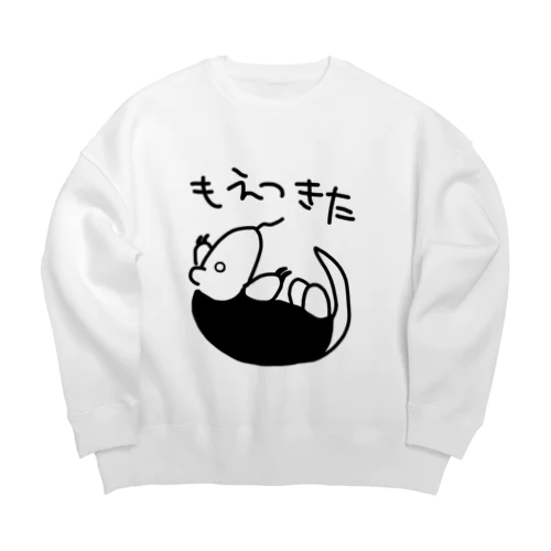 燃え尽きた【ミナミコアリクイ】 Big Crew Neck Sweatshirt