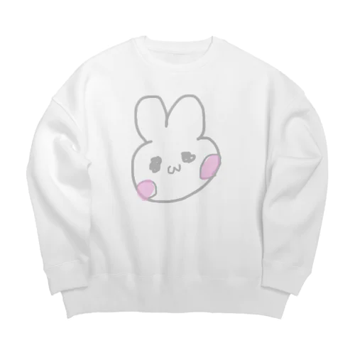 みっさっゆるうさぎのあいてむ Big Crew Neck Sweatshirt