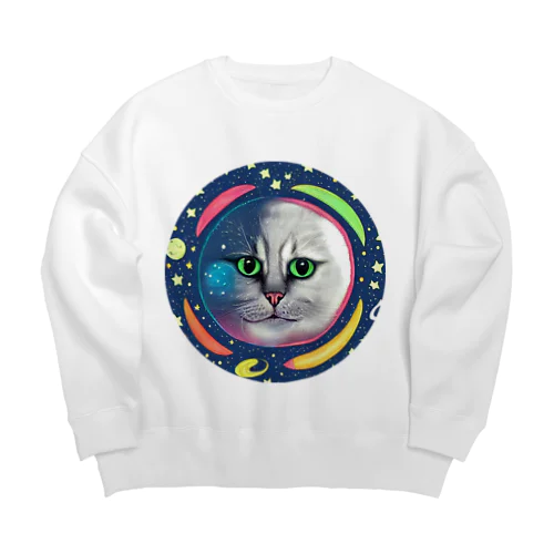 宇宙猫 Big Crew Neck Sweatshirt