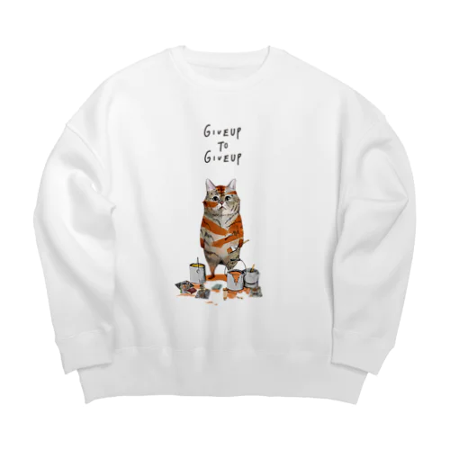 トラになりたいネコ Big Crew Neck Sweatshirt