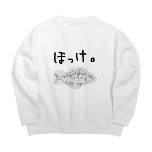 手書きのほっけ Big Crew Neck Sweatshirt