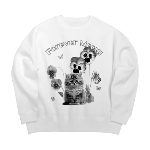 モノクロームドリーム   Monochrome Dream Big Crew Neck Sweatshirt