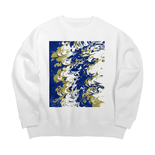 ざっくりマーブル Big Crew Neck Sweatshirt