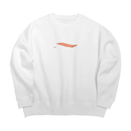 サーモンの切り身と米粒。 Big Crew Neck Sweatshirt