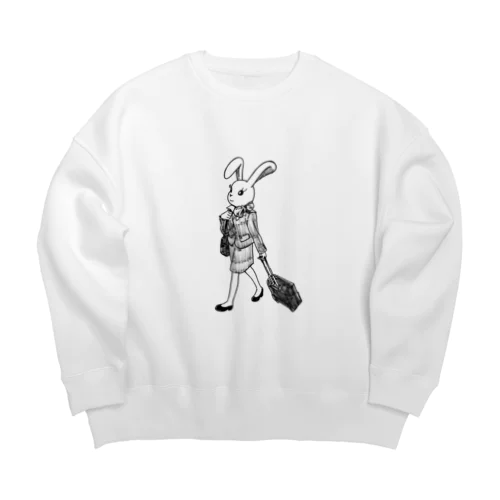 CAのウサ子 Big Crew Neck Sweatshirt