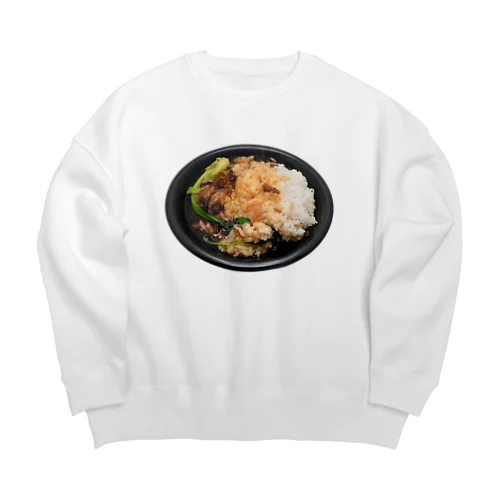 フカヒレご飯 Big Crew Neck Sweatshirt