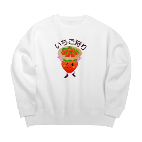 いちご狩り！ Big Crew Neck Sweatshirt