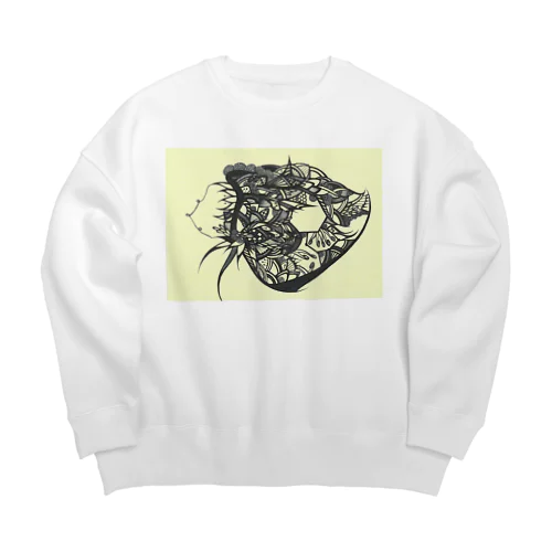 小心者のヤドカリ Big Crew Neck Sweatshirt