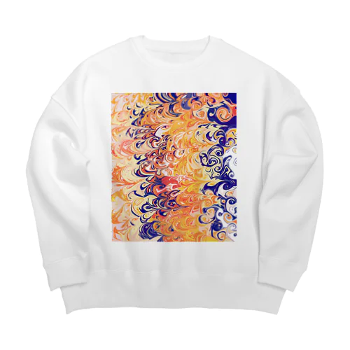 ざっくりマーブル Big Crew Neck Sweatshirt