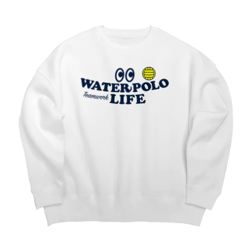 水球・目玉・すいきゅう・WATER POLO・デザイン・Tシャツ・かっこいい・かわいい・男子・女子・ボール・スポーツ・巻き足・ハンドリング・出足・ドリブル・リターン・ワンタッチシュート・チームワーク Big Crew Neck Sweatshirt