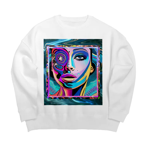 GALACTIC DIVA#02 Big Crew Neck Sweatshirt