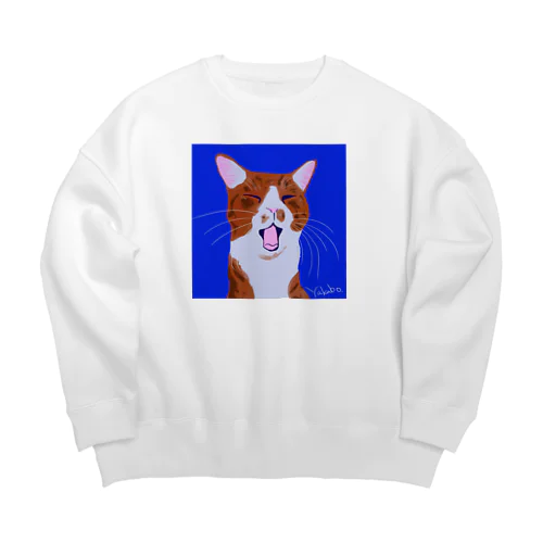 やくぼ家ねこ：あに Big Crew Neck Sweatshirt