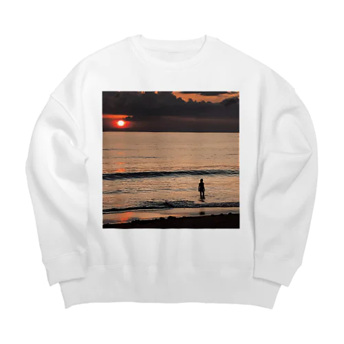 sunset Big Crew Neck Sweatshirt