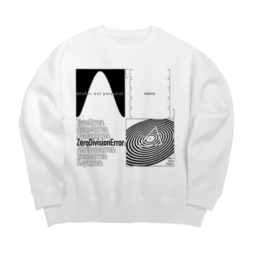 Theories and Errors(白) Big Crew Neck Sweatshirt