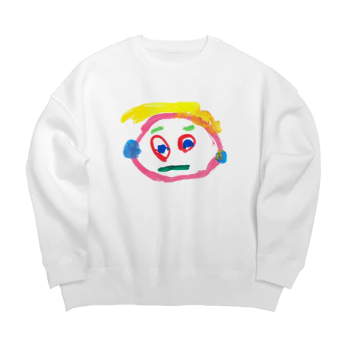 ３さい の じがぞう Big Crew Neck Sweatshirt