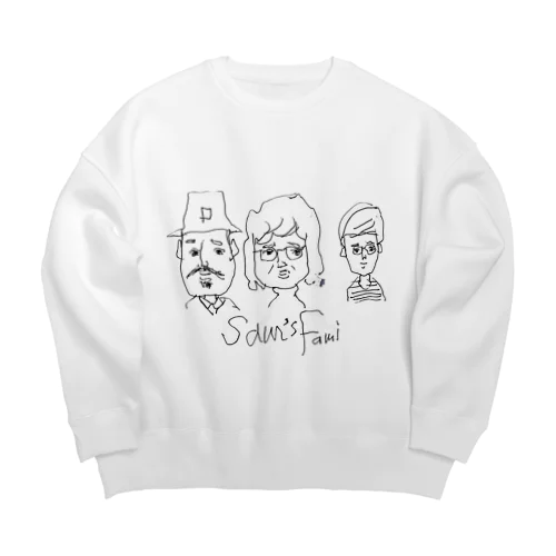 さむさずふぁみりー Big Crew Neck Sweatshirt