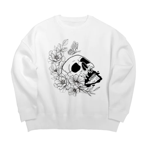 ドクロフラワー Big Crew Neck Sweatshirt