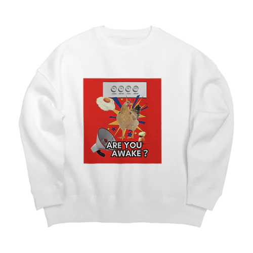 お目覚めですか？ Big Crew Neck Sweatshirt