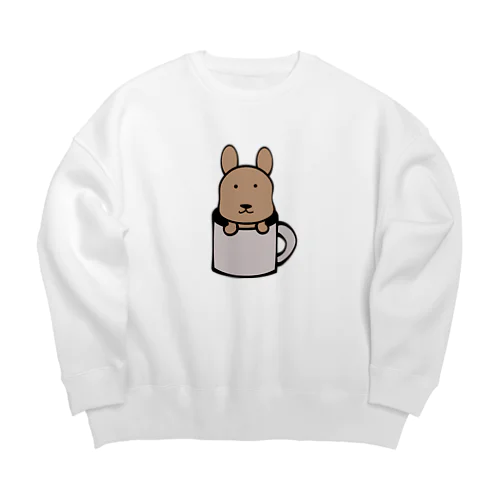 マグカップただの犬 Big Crew Neck Sweatshirt