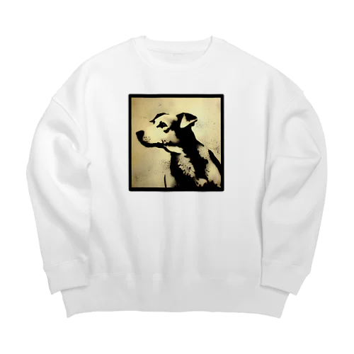 犬　DOG　ステンシル Big Crew Neck Sweatshirt