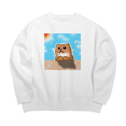 ご飯何にしょうか〜？ Big Crew Neck Sweatshirt