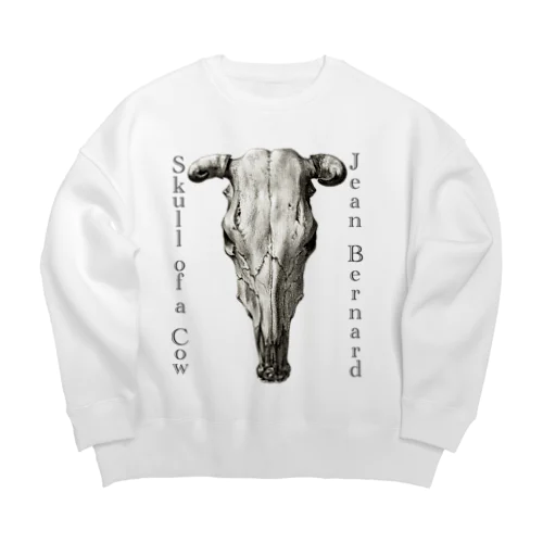 牛の頭蓋骨　ジーン・バーナード　Jean Bernard / Skull of a Cow Big Crew Neck Sweatshirt