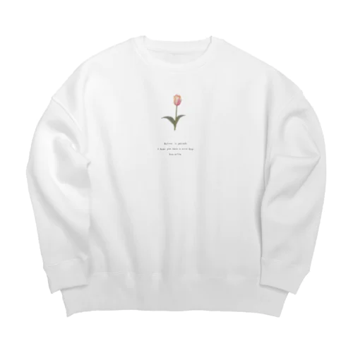 Sakura Peach Tulip . Big Crew Neck Sweatshirt