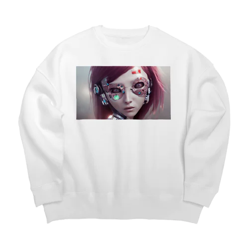 サイボーグの少女 Big Crew Neck Sweatshirt