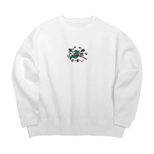 カエル剣士 Big Crew Neck Sweatshirt